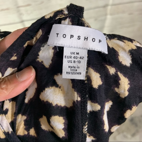 NEW - TopShop Animal Print Halter Maxi Dress Sz M - Picture 8 of 9